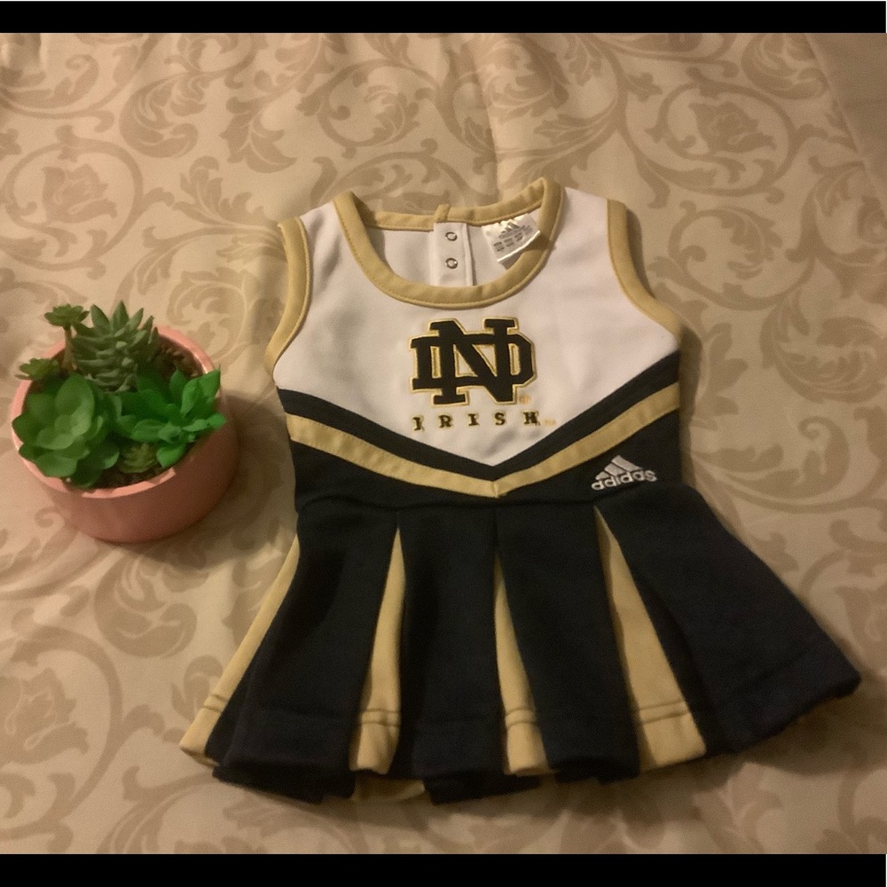 EUC Adidas Norte Dame CheerLEADING dress 6-9 mo.